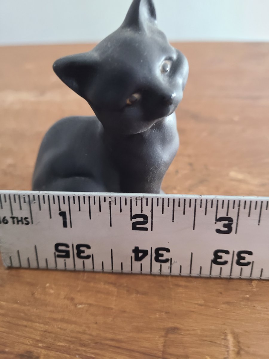 Chat noir vintage assis Beswick England4