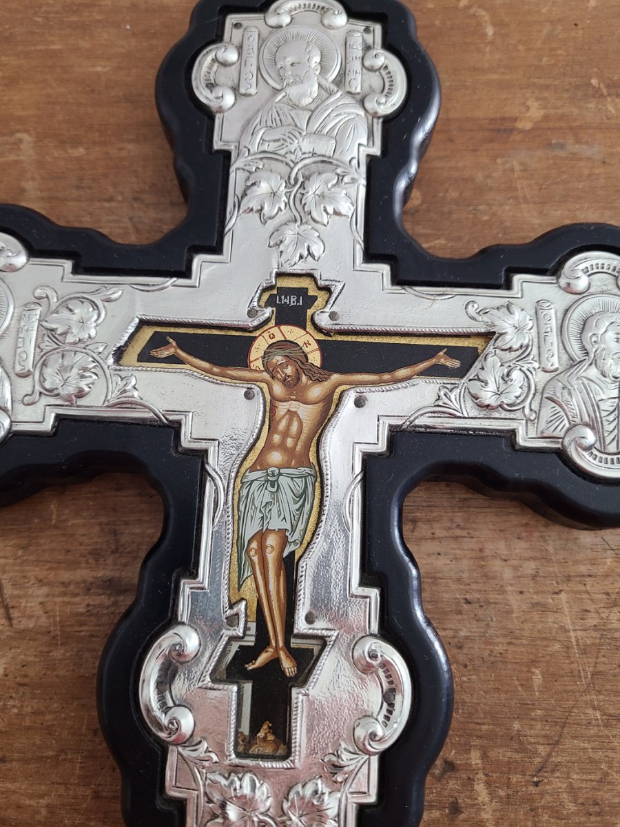 Crucifix fait main en vraie argent2