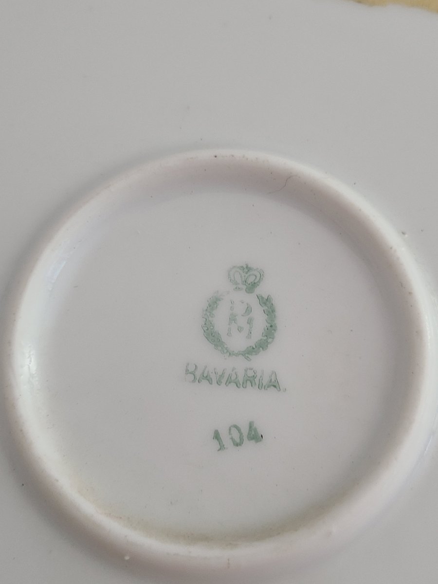 assiette Bavaria pm blanche et or dessin caille 1044