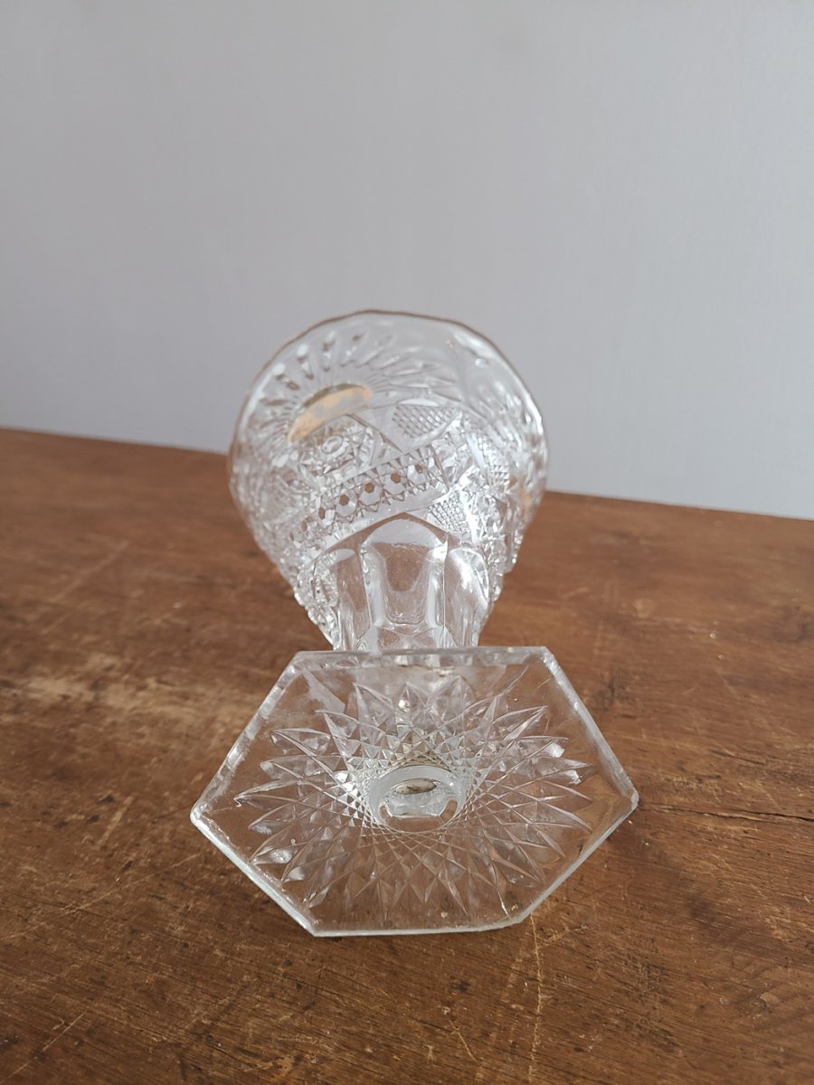 superbe vase sur pied en cristal de boeheme3