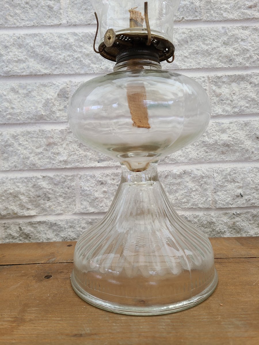 lampe à l'huile motif aigle haute en verre2