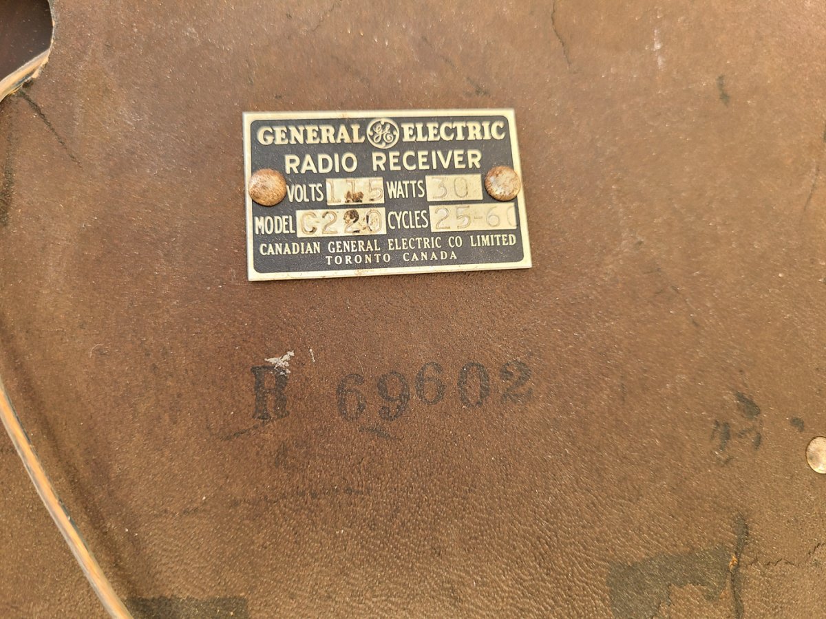 Superbe ratio General electric art deco vintage model c220 696025