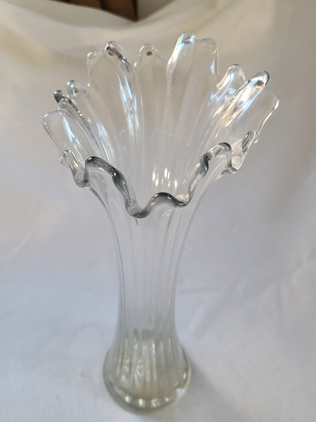 Vase verre soufflé style arbre transparent