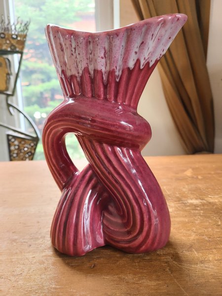 vase rose très original en céramique