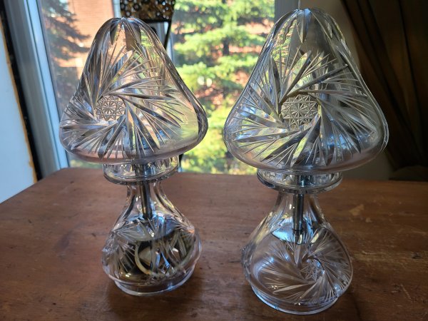 ensemble de 2 lampes Pinwheel en cristal