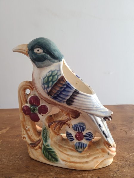 Oiseau sur branche figurine made in occupied japan