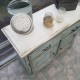 Buffet bas turquoise, blanc rustique chic3