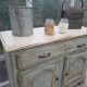 Buffet bas turquoise, blanc rustique chic2