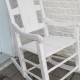 Chaise berçante antique blanche2