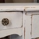 Table maquilleuse ou coiffeuse 5 tiroirs shabby chic blanc2