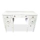 Table maquilleuse ou coiffeuse 5 tiroirs shabby chic blanc