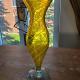 vase jaune Murano twist verre souffle