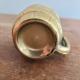 Tasse miniature vintage forme baril avec poignée ou mug en laiton or rustique3