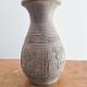 Superbe vase Terracotta gris motifs fait main