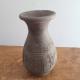 Superbe vase Terracotta gris motifs fait main2