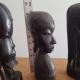 Ensemble de 3 figurines tribal bois noir beaux détails7