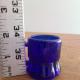 Mug miniature en verre bleu cobalt Tankard2