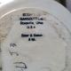 Pichet robinson Ransbottom pottery roseville ohio 3 gallon base large blanc crème et lignes bleue royal3