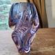 Vase petit format verre lourd violet style Murano