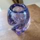 Vase petit format verre lourd violet style Murano2