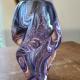 Vase petit format verre lourd violet style Murano3