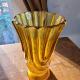 Vase verre soufflé ambré transparent cylindrique2