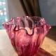 Vase petit format verre cranberry rose