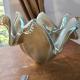 Vase évasé en verre de Murano fait en Italie argent