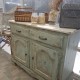 Buffet bas turquoise, blanc rustique chic5