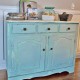 Buffet turquoise et beige style shabby rustique chic2