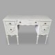 Table maquilleuse ou coiffeuse 5 tiroirs shabby chic blanc3