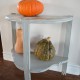 Table demi-lune grise style shabby chic